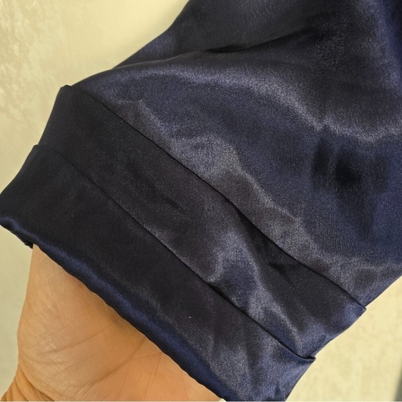 Victoria's Secret Jumpsuit Lingerie M/L Vintage Gold Label VNeck Wide Leg Satiny - Picture 7 of 14